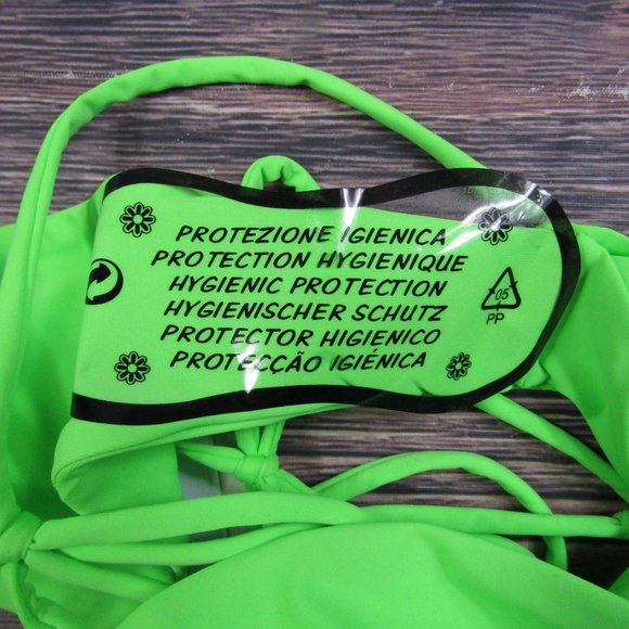 Good American NEW XS Size 0 Lime Green Tiny Ties Bikini Bottom Swim - Picture 5 of 6